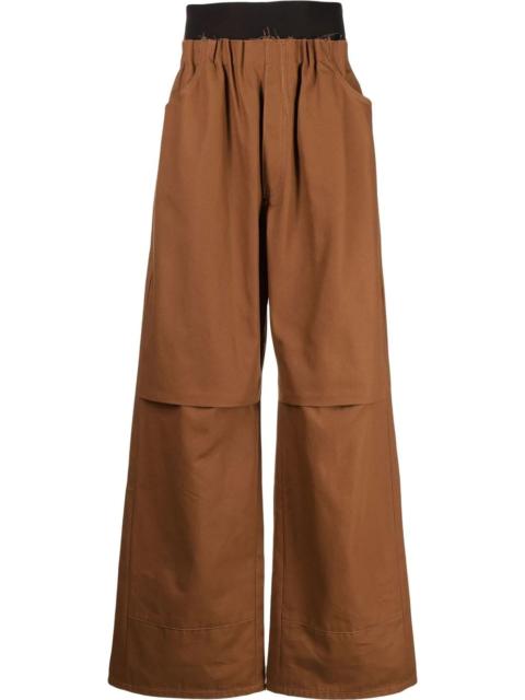 Raf Simons gathered-waist wide-leg trousers