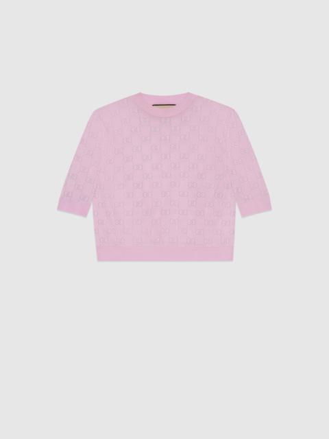 GUCCI Viscose blend top with GG intarsia