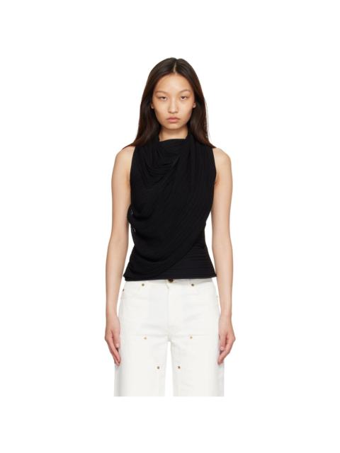 Balmain Black One Shoulder Top