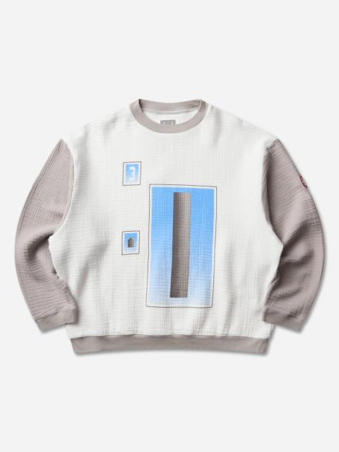 Cav Empt Men's AS Cylinder Gauze Crewneck Sweatshirt White