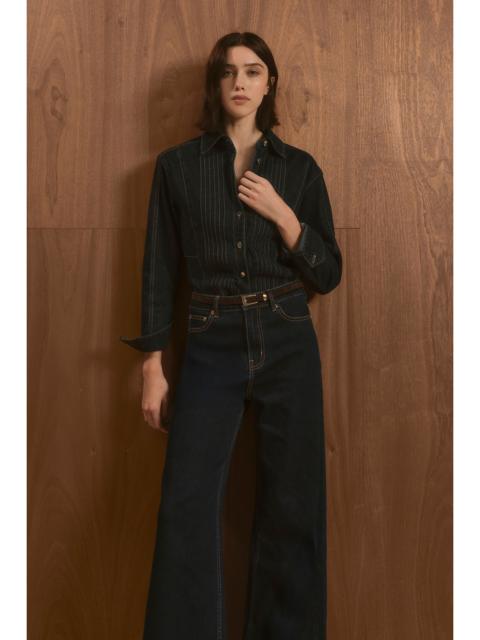 KAREN MILLEN Denim High Waist Wide Leg Jean