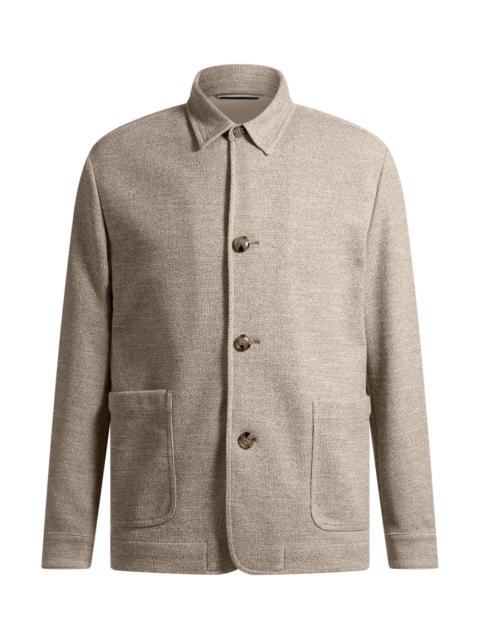 BOSS RELAXED-FIT OVERSHIRT IN PATTERNED FABRIC