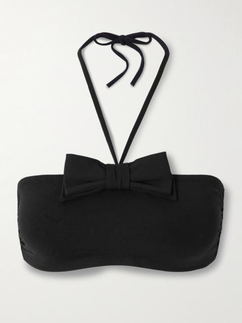 ERES Satin Bow-detailed Halterneck Bikini Top