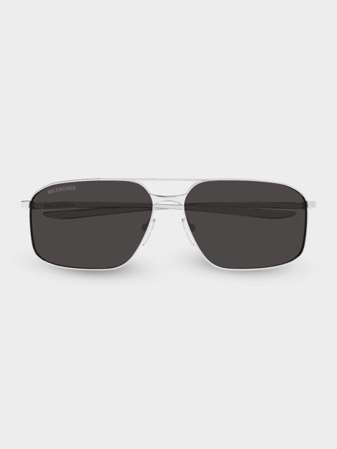 BALENCIAGA Men's Metal Rectangle Sunglasses