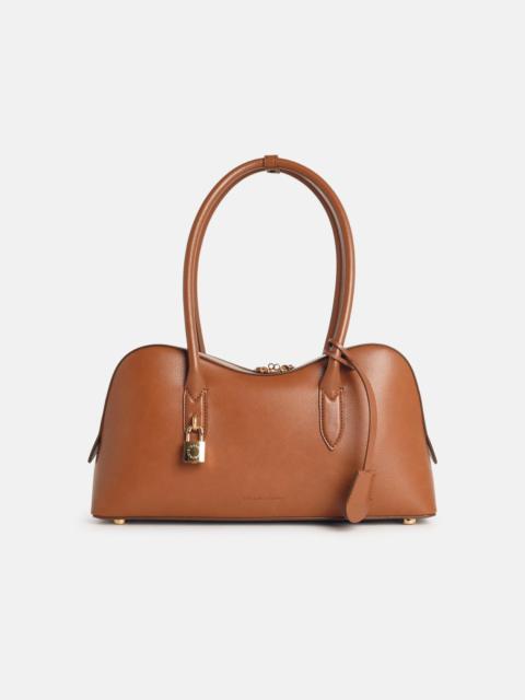 'RYDER' BROWN FAUX LEATHER BAG