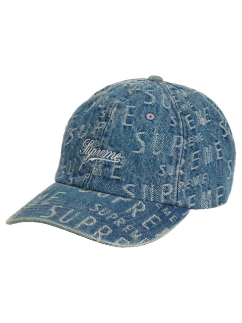 Supreme Supreme Warp Jacquard Logos Denim 6-Panel Blue