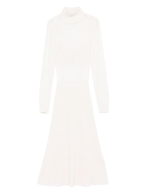 ELISABETTA FRANCHI turtleneck ribbed dress