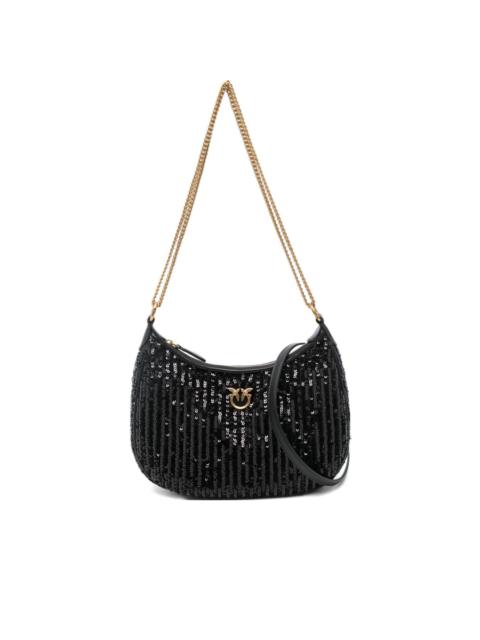 PINKO mini Half Moon sequinned shoulder bag