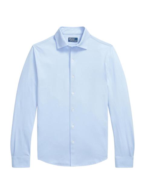 Polo Ralph Lauren Men's Lux Micro Piqué-Knit Cotton Shirt - Office Blue