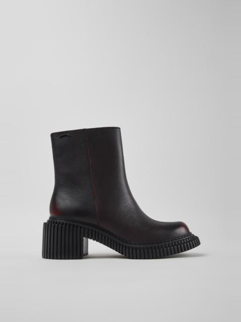 CAMPER Pix London Black Leather Ankle Boots for Women.