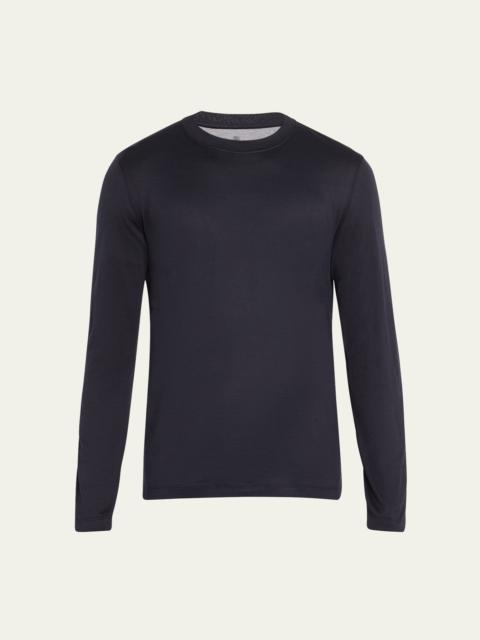 Men's Silk and Cotton Long-Sleeve T-Shirt