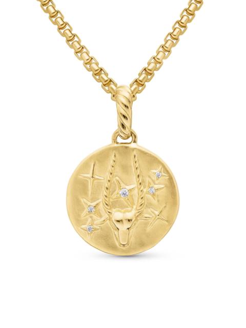 DAVID YURMAN Women's Zodiac Amulet in 18K Yellow Gold with Diamonds - Capricorn