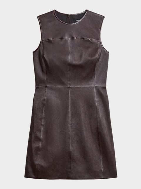 Theory Sleeveless Nappa Leather Mini Dress