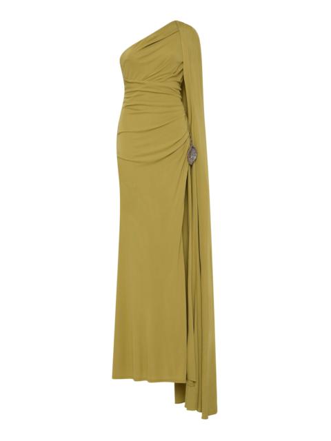 RACHEL GILBERT Jordan Draped Gown green