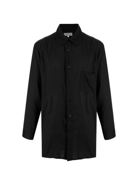 Yohji Yamamoto collar-detail oversize long-sleeve shirt