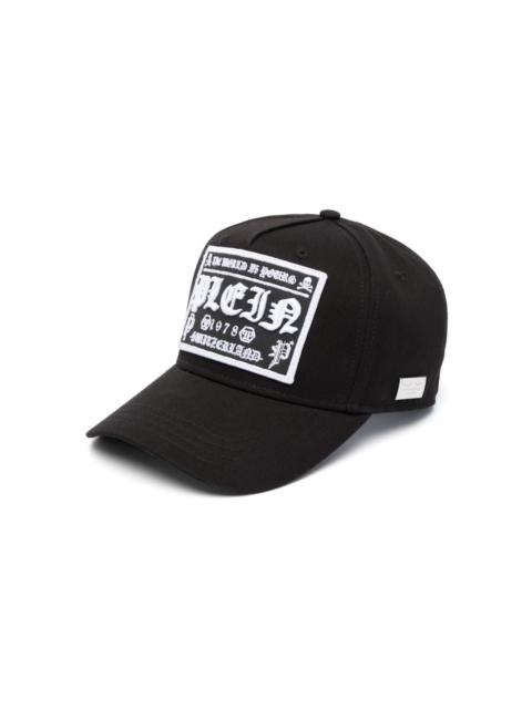 PHILIPP PLEIN logo-patch baseball cap