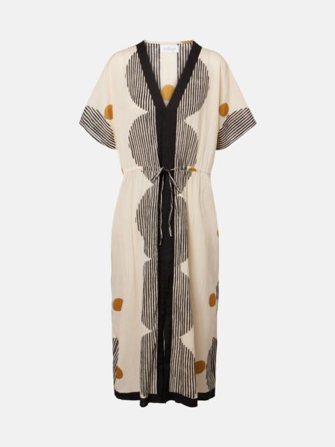 velvet Amira printed cotton kaftan