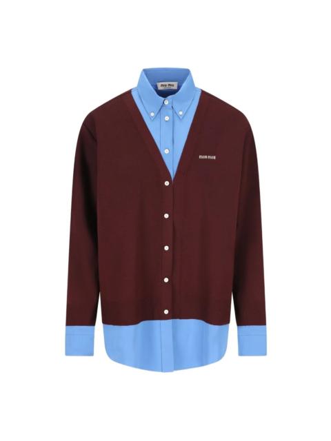 Miu Miu WOOL  AND POPELINE SHIRT