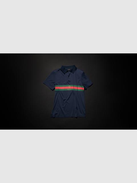 GUCCI Cotton jersey polo shirt with Web