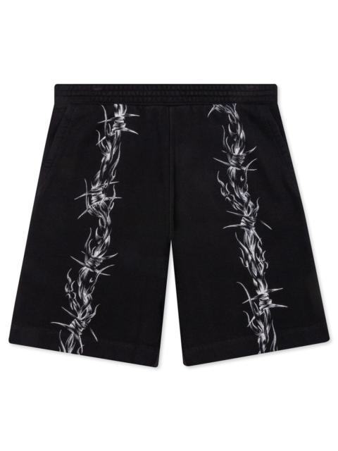 GIVENCHY BARBED WIRE BERMUDA - BLACK