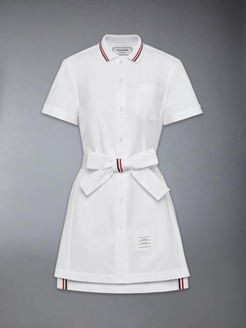 Thom Browne SOLID POPLIN BOW SHIRTDRESS