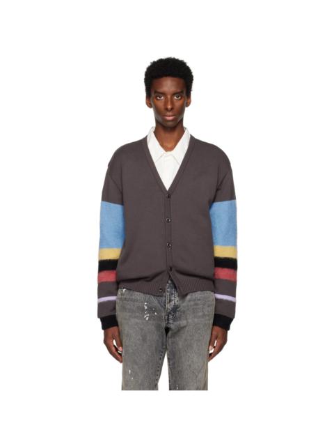 AWAKE NY Brown Striped Cardigan