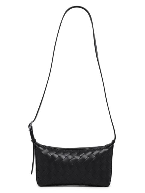 Bottega Veneta Men's Traveler Intrecciato Leather Phone Pouch - Black Silver