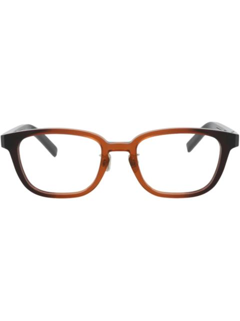Berluti Berluti Square-Frame Acetate Optical Frames Orange Black Transparent (BL50003U-52-044)