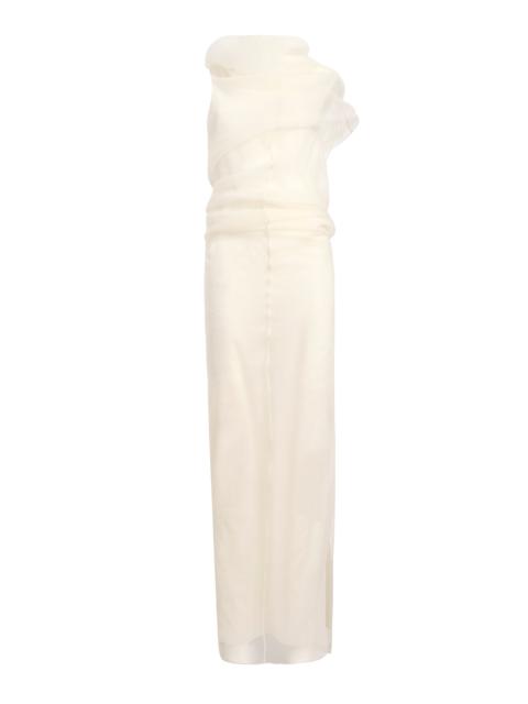 Jeanty Silk Gauze Midi Dress white