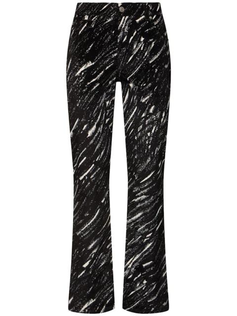 Crayon flocked straight jeans