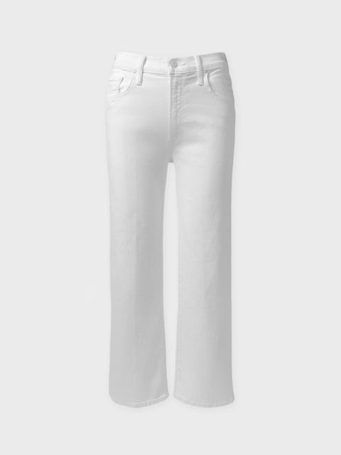 MOTHER Jeans Rambler Zip Ankle Fairest Of Them All White