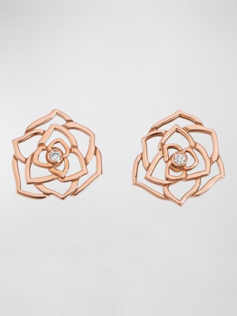 Piaget Rose 18K Rose Gold Lace Diamond Earrings