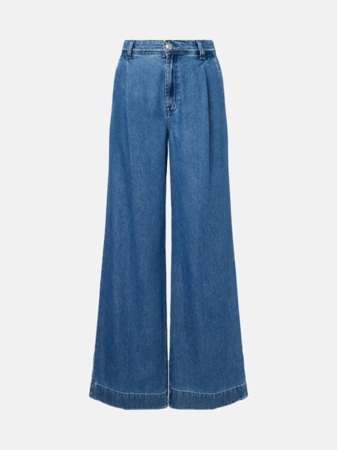 7 For All Mankind Pleated wide-leg jeans