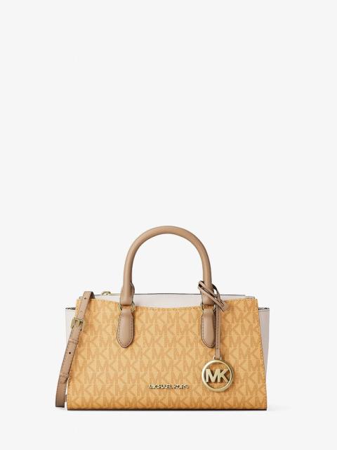 MICHAEL KORS Arden Small Color-Block Signature Logo Messenger Bag