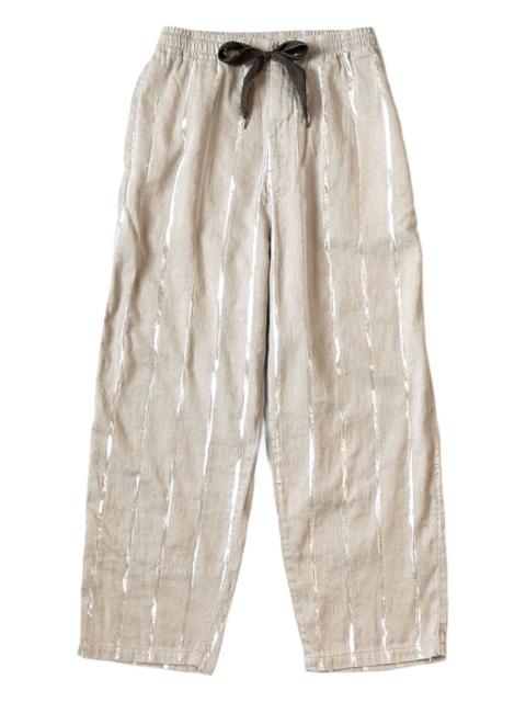 Kapital striped drawstring trousers
