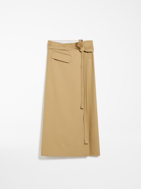 Sportmax DESERTO Long waterproof gabardine skirt
