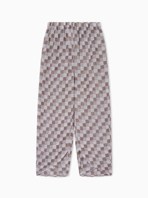WIDE TROUSERS IN LINEN GAUZE