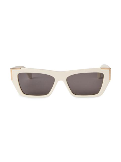 Palm Angels Women's Hollywood 55MM Cat-Eye Sunglasses - White