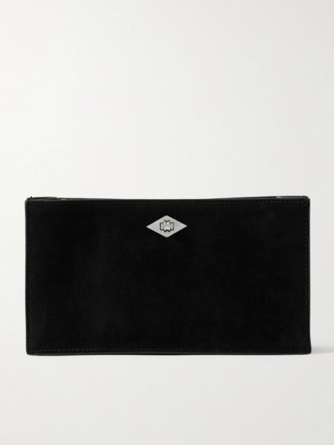 MÉTIER Ease suede clutch Black