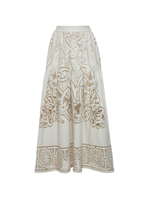 La DoubleJ Lacey Oscar embroidered skirt