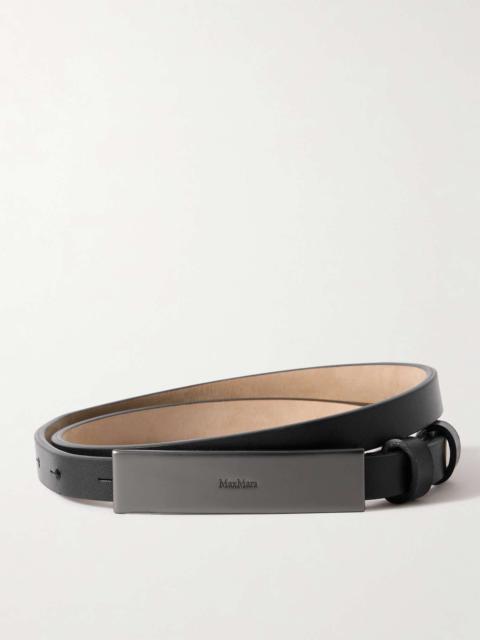 Max Mara Leather belt Black