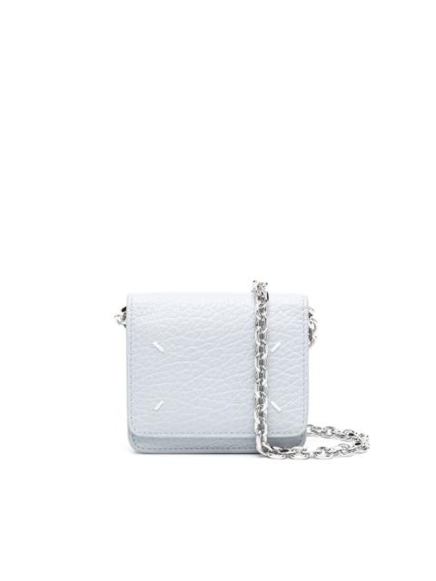 four-stitch logo chain wallet