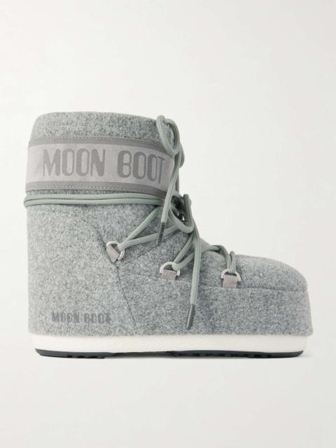 MOON BOOT Icon Low felt and suede snow boots Gray