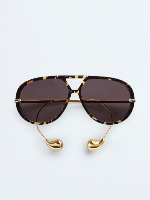 Bottega Veneta BV1273S Drop Aviator Sunglasses