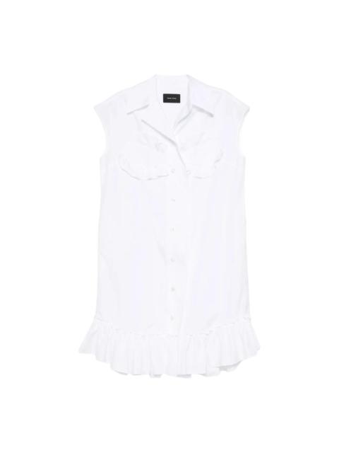 Simone Rocha Sleeveless Ruffle Bust Detail Dress