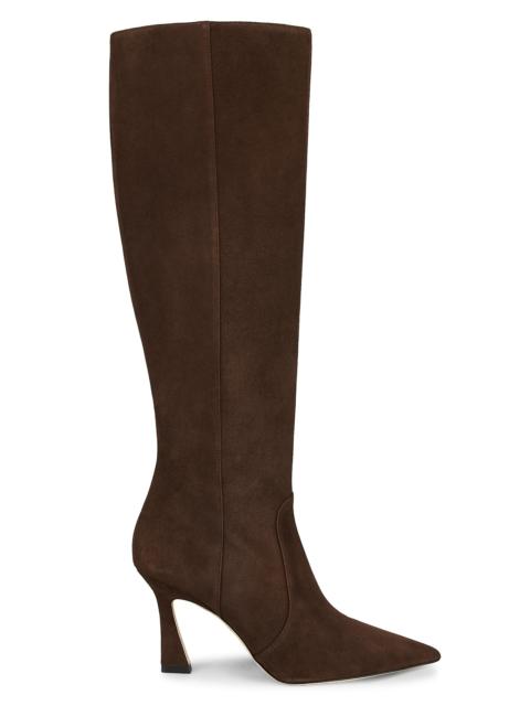 Stuart Weitzman Women's Boot Vinnie 85MM Suede Boots - Walnut