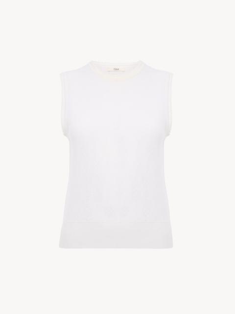 Chloé SLEEVELESS SWEATER IN A WOOL KNIT