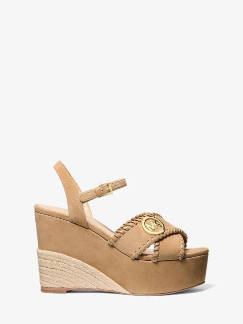 MICHAEL KORS Hannah Suede Platform Sandal