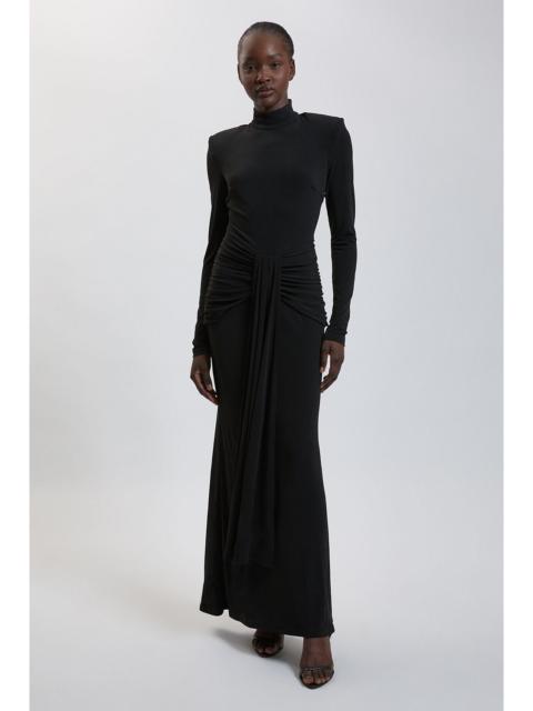 KAREN MILLEN Drapey Crepe Jersey Open Back Detail Maxi Dress