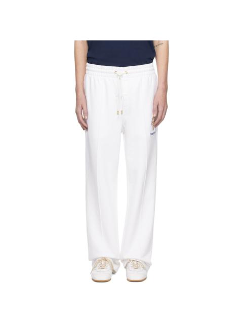 CASABLANCA White Diamond Column Embroidered Sweatpants